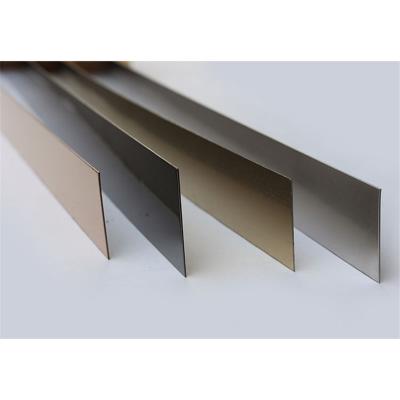 China customized sizes gold mirror stainless steel strip or flat bar 201 304 316 grade quality for sale