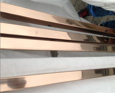 China Rose Gold Stainless Steel Pipe Tube Brushed Finish 201 304 316 For Handrail Balustrade Ceiling Decoration for sale