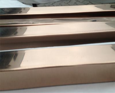 China Titanium Colored Stainless Steel Pipe Tube Polished 201 304 316 For Handrail Balustrade Ceiling Decoration for sale