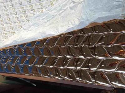 China Ripple Stainless Steel Sheets Rose Gold Mirror Finish For Column Cover Cladding 201 304 316 for sale