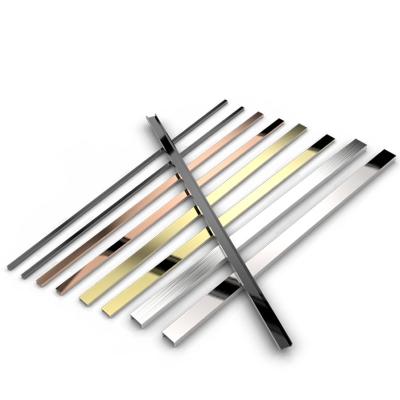 China 304 316 Tile Accessories Stainless Steel Tile Trim For Wall Decoration 304 Ceramic Tile Trim for sale