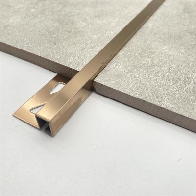 China Drop Shipping Factory Whosale Price Aluminium External Corner Angle Ceramic Edge Gold Aluminium L Shape Tile Trim for sale