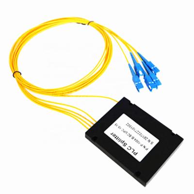 China Single Mode SC APC 1*4 PLC Fiber Optic Cable Splitter With SC / APC Connectors for sale