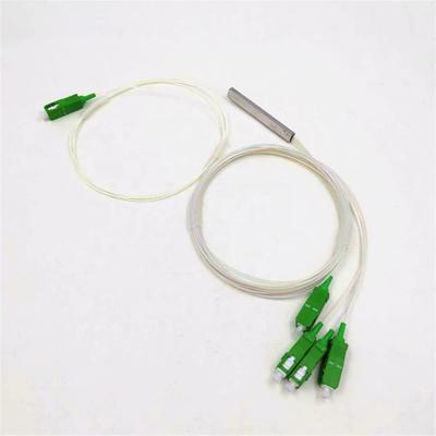 China Passive 1x4 PLC Optical Splitter Tight Structure Wide Scope Wavelength for sale