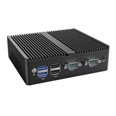 China Cheap Microcomputers N2830 Industrial Fanless Computer Dual Network Serial Port 12V Win10 Barebone System Mini Pc Industralia for sale