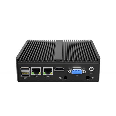 China Fanless Micro Computer N2830 N4000 Soporte Windos Linux Dual Lan Support 4G Wifi Rugged Embedded Industrial Mini Pc for sale