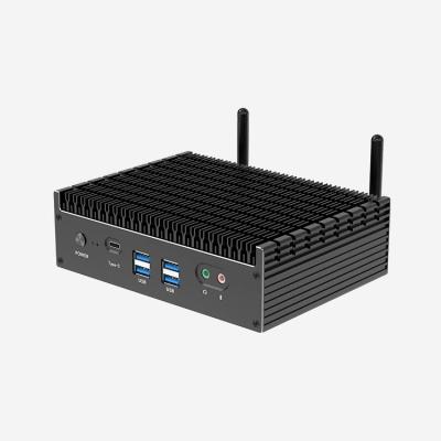 China Ten Core Soft Routing Mini PC Core i7 12th Gen Fanless Silent Computer Host with DDR4 RAM for sale