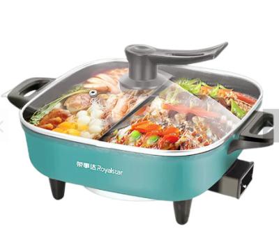 China Cocina de inducción caliente eléctrica multifuncional del barco de vapor del pote con el pote 1360W 5L de Shabu en venta