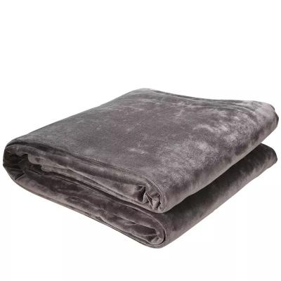 China Fast Heating Electric Sherpa Heated Blanket Throw With Double Layer Flannel for sale