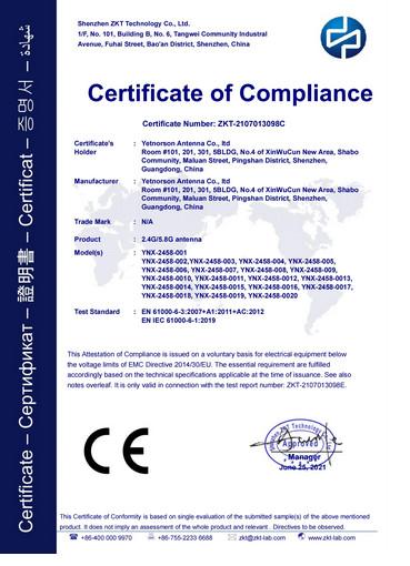 CE - Shenzhen Yetnorson Technology Co., Ltd/Yetnorson Antenna Co., Limited