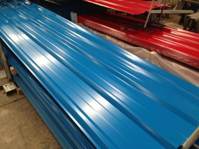 China Blauwe metalen golvende dakplaten 270MPa -500MPa Gi-kleur coated golvende plaat Te koop