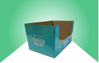 China Shipping Carton Cardboard PDQ Trays Fulfillment With Cleaning Play Set for sale