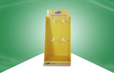 China Yellow Cardboard Countertop Displays Hanging Adhensive Cardboard Display Boxes for sale