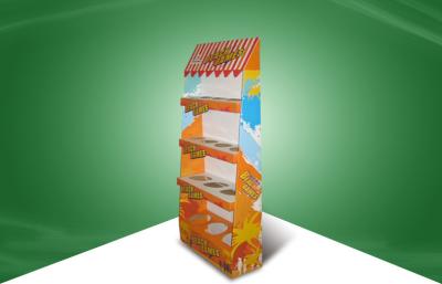 China Four Shelf creative cardboard retail display stands Easy Assembly Design for sale