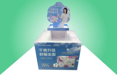 Cina Tutta l'esposizione rotonda del pallet del cartone di manifestazione riciclabile per la promozione del cuscinetto sanitario in vendita