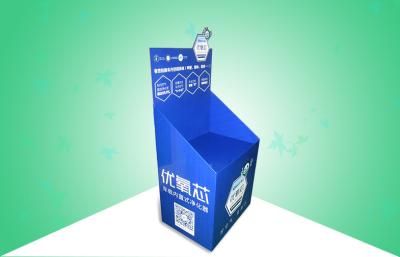 China Blue Cardboard Dump Bins For Promoting Air filter , Easy - assembly for sale