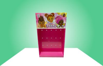 China Kid Doll Sidekick Display, Corrugated Power Wing Display With 15 Plastic Hook for sale