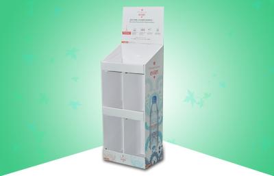 China Bottle Pure Water Corrugated Cardboard Floor Display Stands With Strong Design for sale