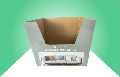 China Full Pallet Size Cardboard Dump Bins For Retail Sams Culb Big Cushion Bin for sale