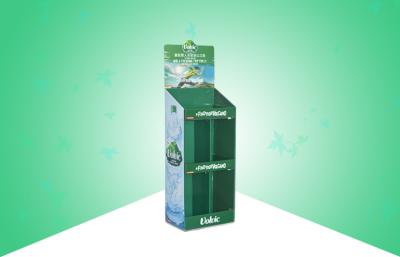 Cina L'esposizione verde del cartone di schiocco per l'acqua pura in bottiglia, sta sull'esposizione del cartone in vendita