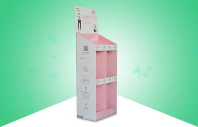 China OEM ODM Pink Point Of Sale Cardboard Display Stands With Heavy Duty Design for sale