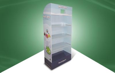 China os suportes de exposição varejos do cartão da Quatro-prateleira para os brinquedos irritados dos pássaros fixados com sceen à venda