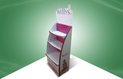 China Adjustable 3 - Shelf POS Cardboard Displays for Beauty Care Products for sale
