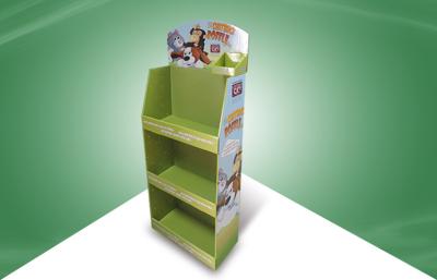 China Supermarket Product Cardboard Free Standing Display Units with Three shelf for sale