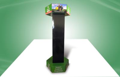 China Eco Friendly Six Side Show Cardboard Floor Display Stands For Pet Wear Products for sale