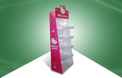 Chine Assemblez les affichages de plancher forts de carton pour la caisse de mobile de Hellokitty Backbag à vendre
