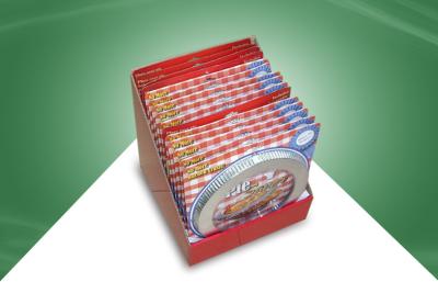 Chine La partie supérieure du comptoir rouge de carton montre la boîte de présentation de carton pour la nourriture à vendre