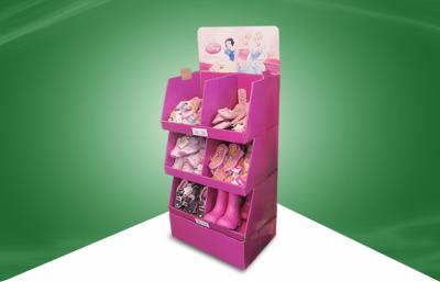 China Stack - up Cardboard Floor Display Stands , Disney Shoes PDQs Display for sale