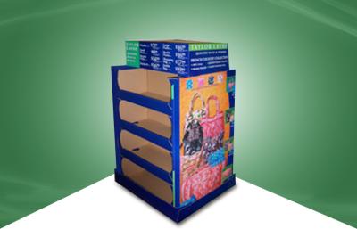 China Four Shelf Double - face - show cardboard floor display stands for Lady Bag for sale
