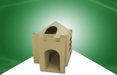 China Indoor Kids Cardboard House , Cardboard Play Houses Environment Friendly for sale