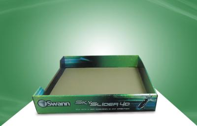 China OEM Green PDQ Tray Countertop Cardboard Display Boxes for POS Gift Toy for sale