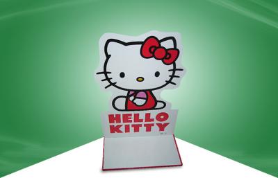 China Wellpappen-Stehplatzinhaber, Pappanzeige für Hello Kitty-Spielwaren zu verkaufen