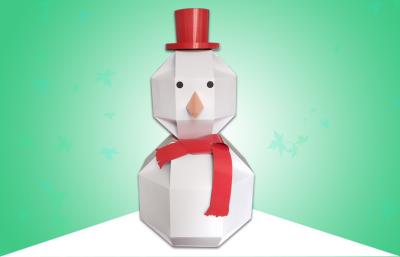 China Corrugated Cardboard Standees Cardboard Snow Man for Christmas Promotion for sale