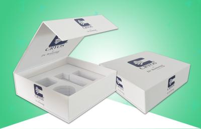 China Grey Board Paper Packaging Boxes / Hard Gift Box EVA Insertor For Selling Cosmetics for sale