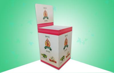 China Glossy Food Snacks Cardboard Dump Bins Units 100% Recyclable Eye - Catching Design for sale
