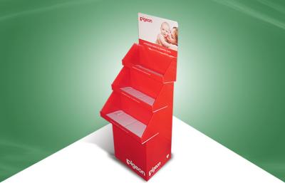 China Pigeon Brand Three Tray POP Cardboard Display With Stack-up Design for Selling Kid Products for sale