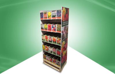 Chine Affichages de carton de position d'étagère de la maison cinq, unités de visualisation debout de plancher recyclable à vendre