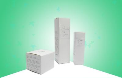 China Customized Paper Packaging Boxes 350GSM With Hot Silver Printing Embossing Processes for sale