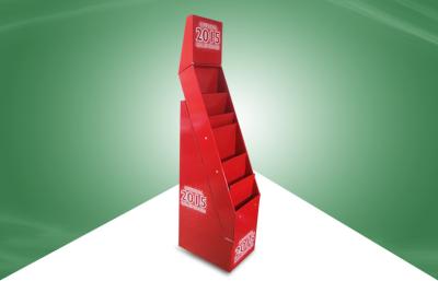 China Books / Brochure / Magazine Pop Cardboard Display Stand In Red Color for sale