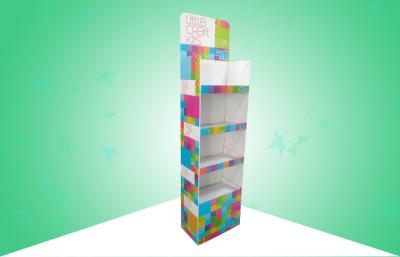 China Customized 4 Shelf Cardboard Display Stands Large space For Selling Little Craft Kits for sale