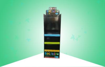 China Mix Presenting 3 Shelf Custom Cardboard Pop Displays Heavy Duty With Plastic Hooks for sale