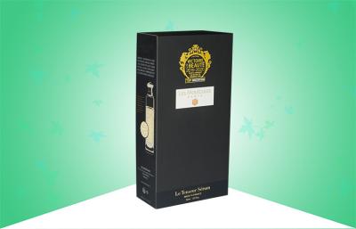 Chine Emballage rigide de boîte de papier de cadeau de cosmétiques de sens de velours avec de l'or chaud de timbre/graver argenté à vendre