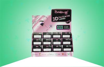 China Three Tier Cardboard Countertop Displays Glossy Finish For Selling Fake Eyelashes for sale