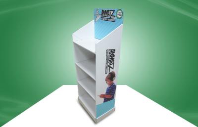 China Four-shelf POP Cardboard Display Eco-friendly With Different Header Cards For Selling Earbuz Items To Wal-mart for sale