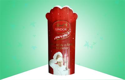 China Lama móvil de los espectadores de pie de la cartulina de la exhibición del tótem de la muestra del chocolate con el sellado caliente en venta