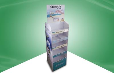 China Customize Cardboard Free Standing Display Units , Medicine Foldable Display Stand Recyclable for sale